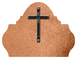 DARAY L 510 BK SH CP Black Single Cross Shimmer Copper Background